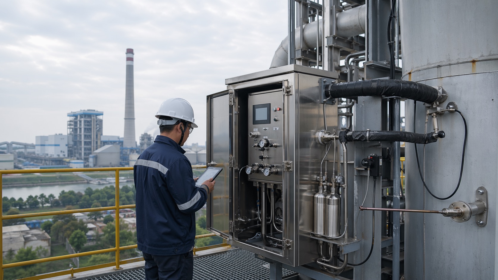 Coal and gas-fired power plant boiler economizer outlet CO monitoring